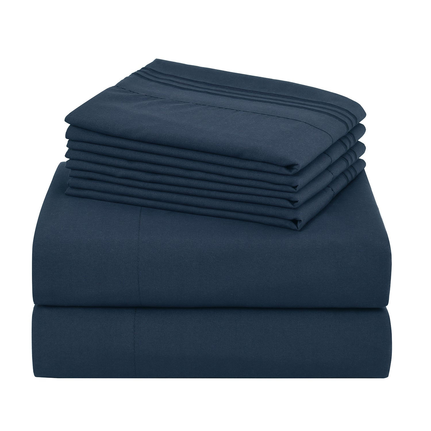 Microfiber Bed Sheet Set 4-6 Piece 100 GSM Deep Pocket 18 Inch Hotel Grade Ultra-Soft Breathable All-Season Machine Washable Twin Full Queen King