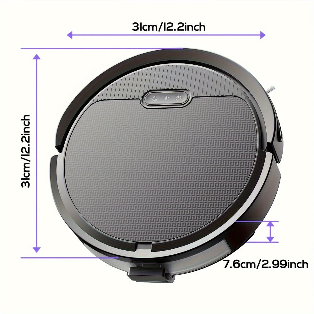 Robot Vacuum Cleaner Mop Combo 5000Pa Max Suction 2-in-1 with App & Voice Control - Scheduled Cleaning, Auto Recharge, for Pet Hair, Low Pile Carpet & Hard Floors, 12.2 inch Slim Design, Multiple Colors