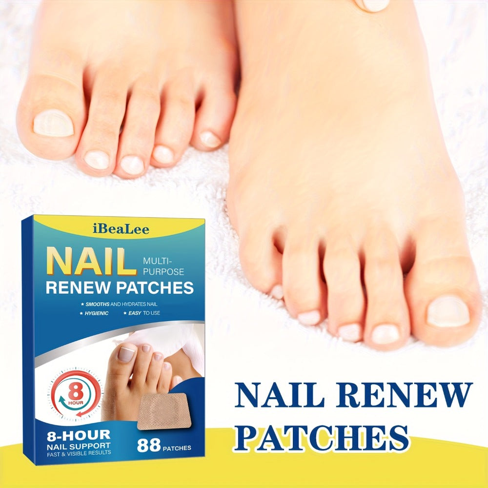 Nail Repair Patches 88Pcs ¨C Protective Nail Strengthening Stickers for Fragile, Thin, Cracked Toenails & Fingernails | Works for Men & Women, Easy Peel-and-Stick Nail Care Treatment