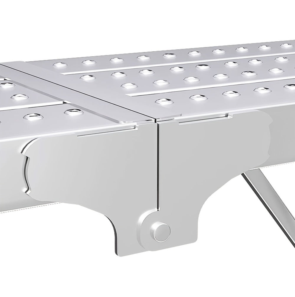 Adjustable Folding Scaffolding Work Platform 800 lbs, Portable Drywall Bench Step Ladder with Anti-Slip Feet & Safety Lock, Height 31.5¡±-49.2¡±, for Painting, Cleaning, Car Washing & Decorating