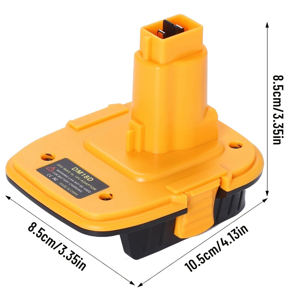 DM18D Battery Adapter for DeWalt 18V XRP NiCad NiMh Cordless Tools Compatible with DeWalt 20V Li-ion or MK 18V Red Tools Li-ion Replaces DeWalt 18V Battery 2 Pack or 4 Pack Adapter Only