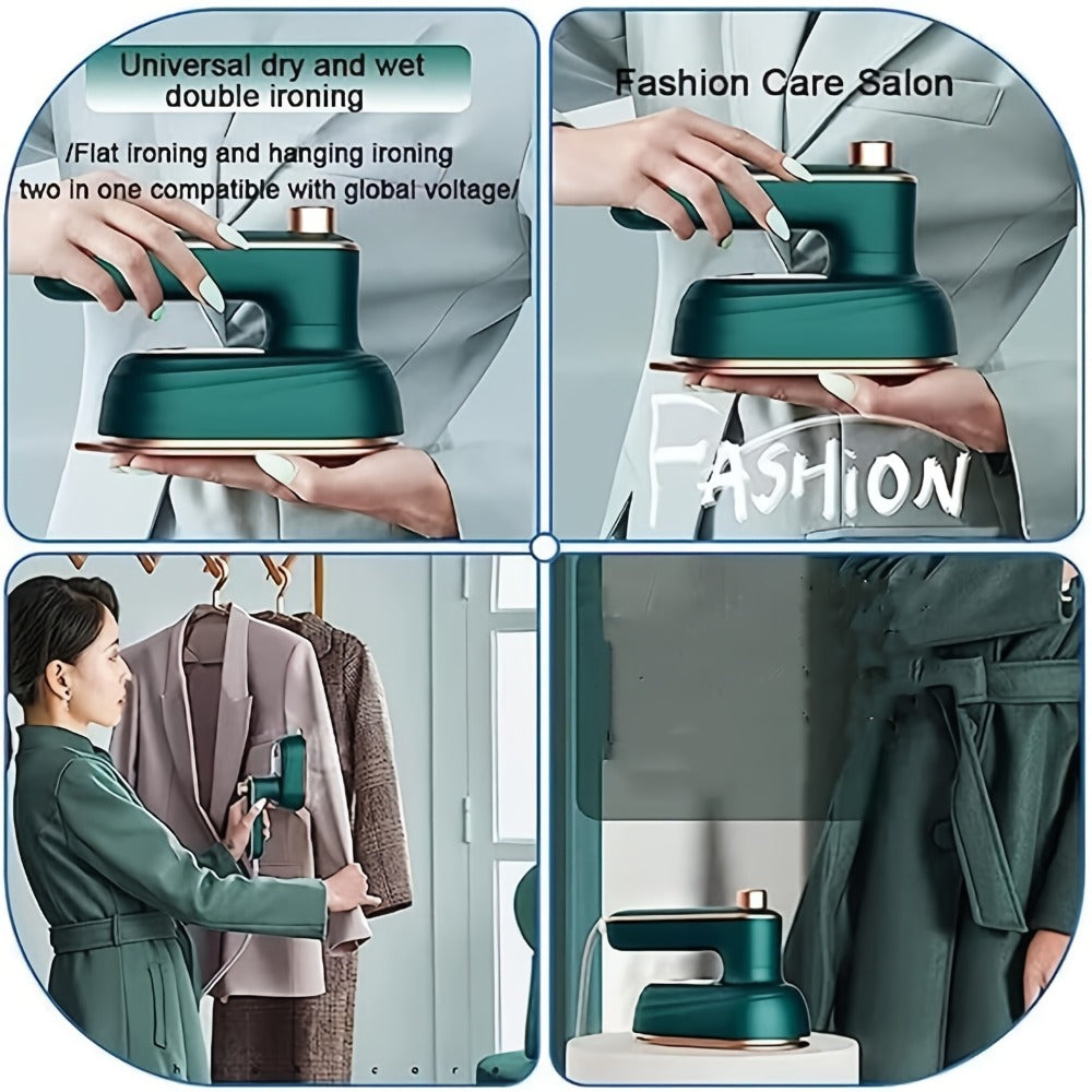 Portable Travel Clothes Steamer Mini Handheld Garment Steamer Iron for Clothes Fast Heat-Up Wrinkle Remover for Home Dorm College Travel Suitcase-Friendly Compact Design