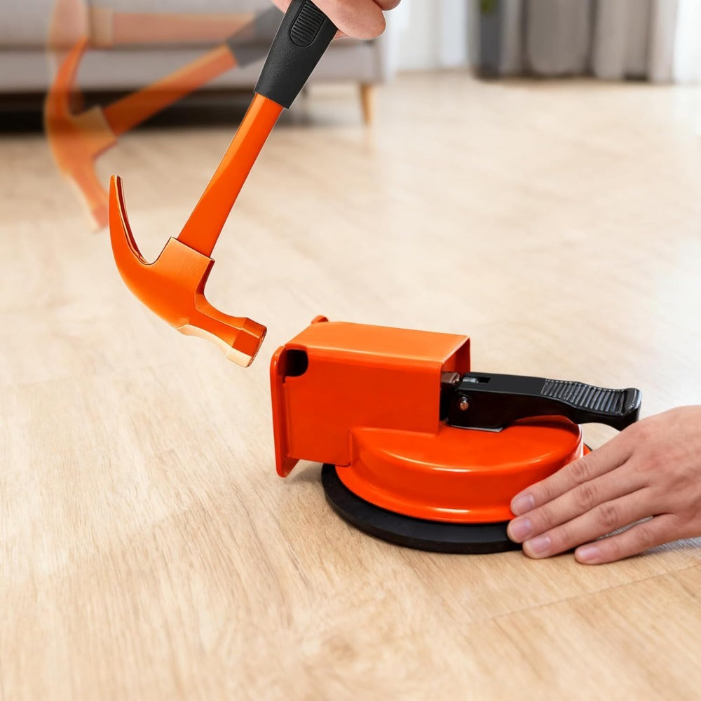 Floor Gap Repair Tool Reinforced Iron Suction Cup Pull System for Laminate Vinyl Composite Engineered Wood PVC Flooring Professional DIY Installation No Hammer Required Flooring Gap Fixer Closer
