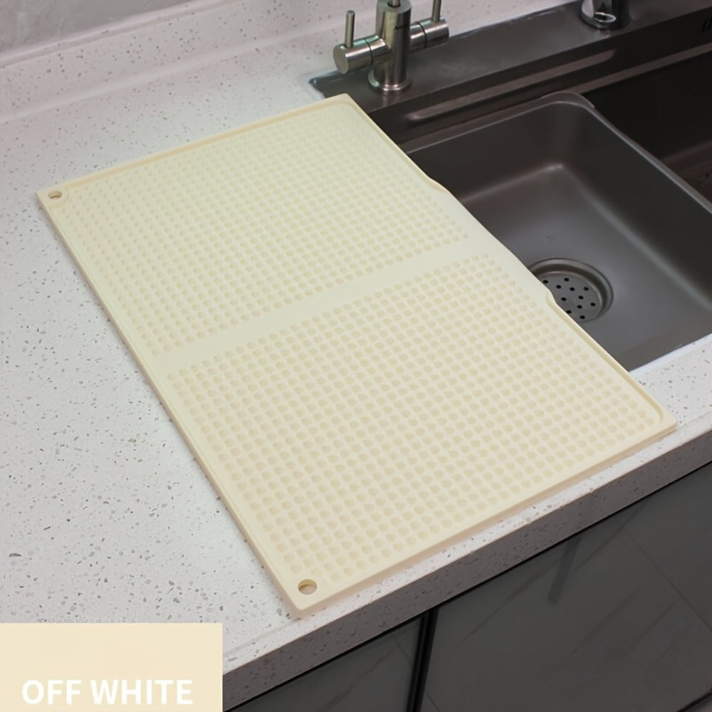 XL Kitchen Countertop Drying Mat 17.72x12.2 Inch Heat Resistant 446¡ãF Anti-Slip Splash-Proof Drain Pad, Dishwasher Safe Sink Stove Drying Pad Easy to Clean Space-Saving