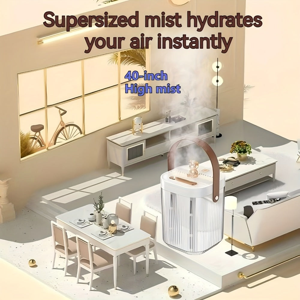 Cool Mist Humidifier for Bedroom & Large Room ¨C 2L Top-Fill, 40-Hour Runtime, 26dB Ultra-Quiet, Auto Shut-Off, Easy to Clean, Whole House Humidifier for Plants, Baby Room & Home, White & Green