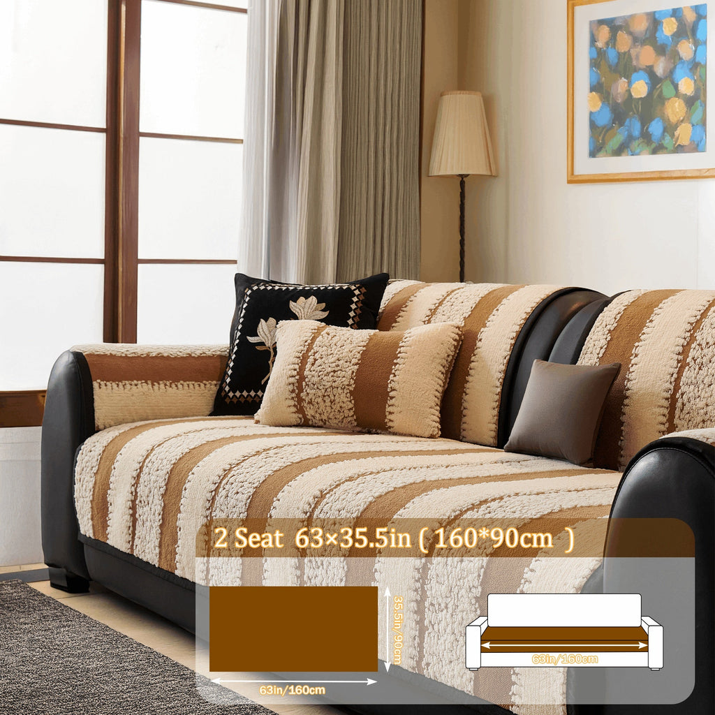 Sofa Cover Plush Non-Slip Washable Sectional Couch Slipcover Soft Durable Furniture Protector for Pets Cats Dogs 2 3 4 Cushion Sofa L-Shape Modern Sofa Pad Warm Sitting Cover All Seasons Black Gray Brown