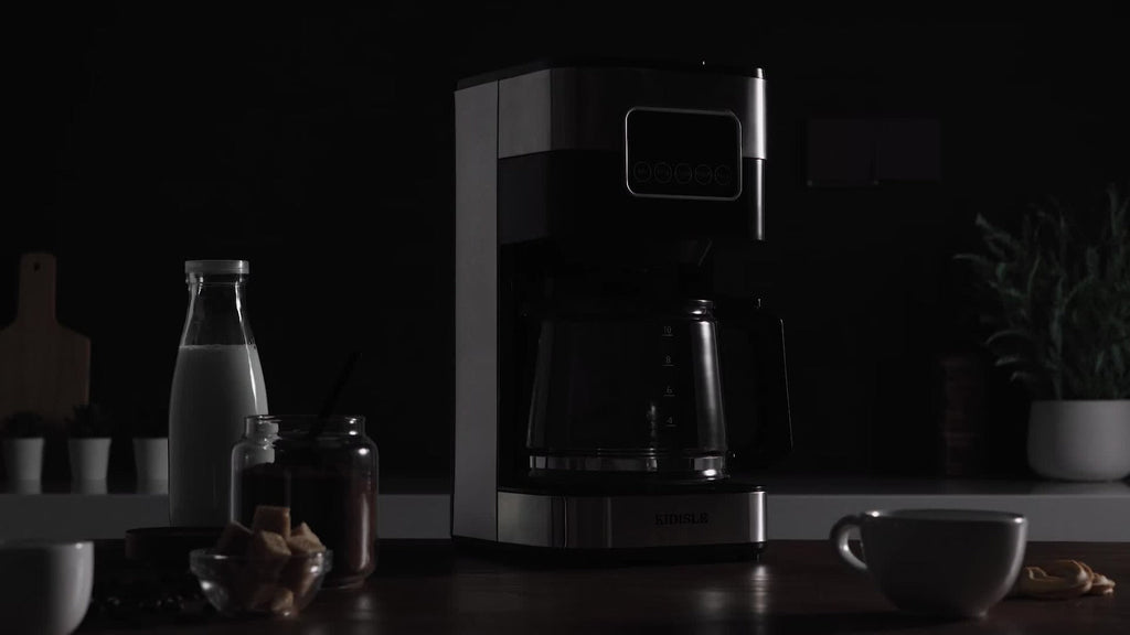 Programmable Drip Coffee Maker 10-Cup Touchscreen Pause and Serve Stainless Steel Carafe Keep Warm Auto Shut-Off for Home Kitchen Office Black