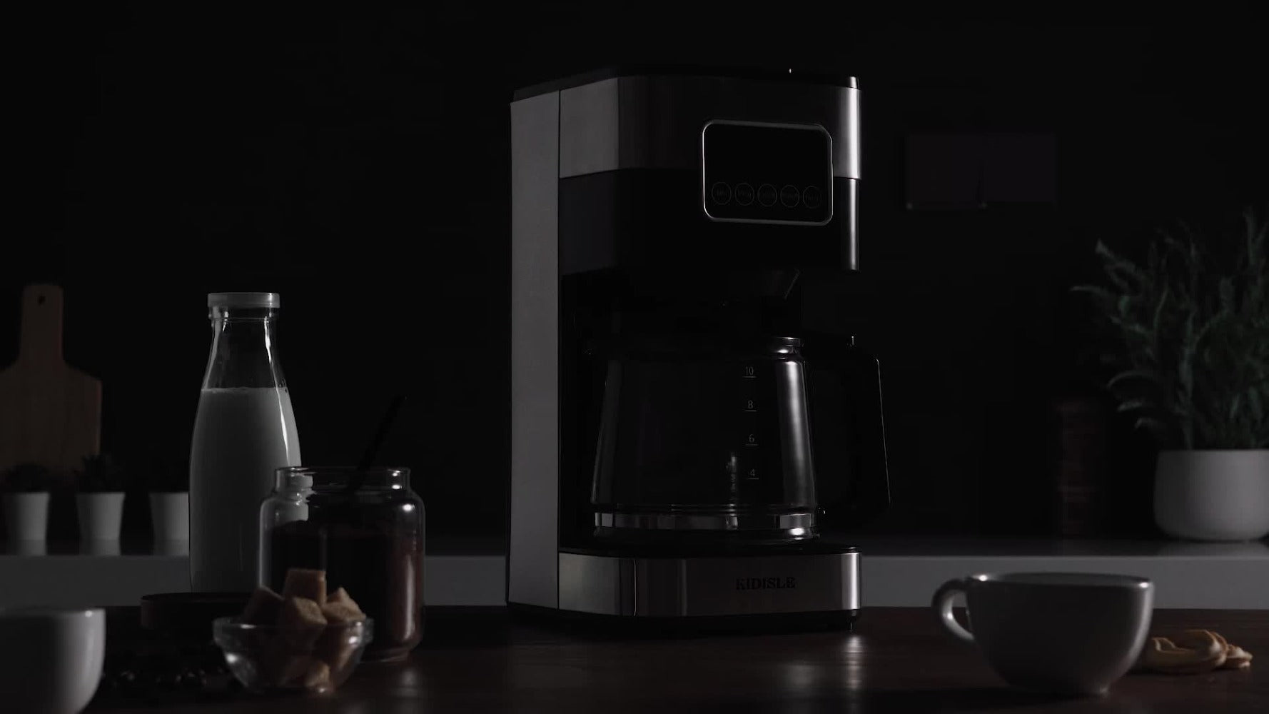 Programmable Drip Coffee Maker 10-Cup Touchscreen Pause and Serve Stainless Steel Carafe Keep Warm Auto Shut-Off for Home Kitchen Office Black