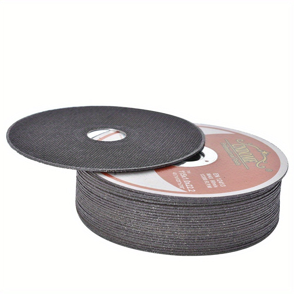 Cut-Off Wheels 100-Pack 4-1/2 Inch Aluminum Oxide Cutting Discs - 0.040¡± Thin Kerf, 7/8¡± Arbor, 13300 RPM for Angle Grinder, Metal, Stainless Steel & Steel Cutting, A60TBF Grade Bulk Set
