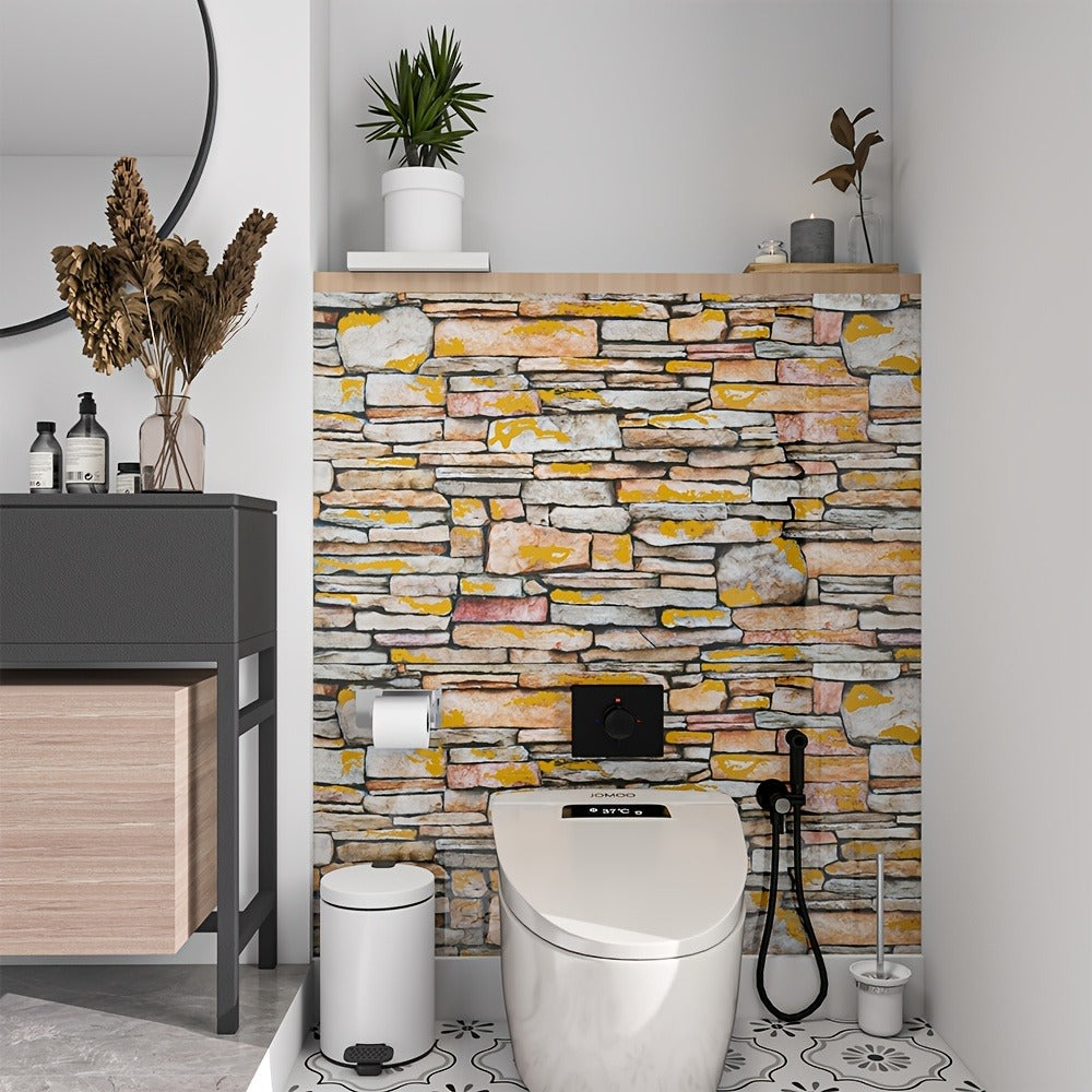 Marble Floor & Wall Decals 40-Pack Self-Adhesive Waterproof Removable Vinyl Sheets ¨C Luxury Marble Pattern Tile Stickers for Bathroom, Kitchen & Living Room
