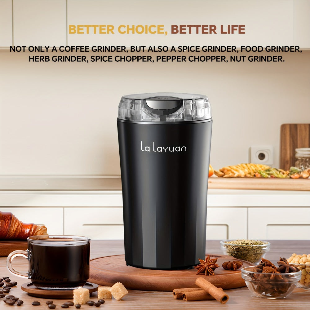 Coffee Bean Grinder Electric 200W Powerful Motor Stainless Steel Chamber Ultra-Fine Blade Grinder One-Touch 12 Cups Multi-Purpose for Spices Nuts Grains 110V US Plug