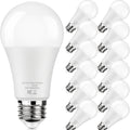 LED Light Bulbs 100W Equivalent A19 13W E26 Base 1500 Lumens Super Bright Non-Dimmable No Flicker Bulb for Home Bedroom Office Lamp 3000K Warm White 5000K Daylight 12 Pack 24 Pack