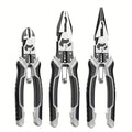 3pcs Pliers Set Diagonal Pliers Needle Nose Pliers Wire Cutter Multifunctional Electrician Hand Tools Heavy Duty Hardware Tool Kit