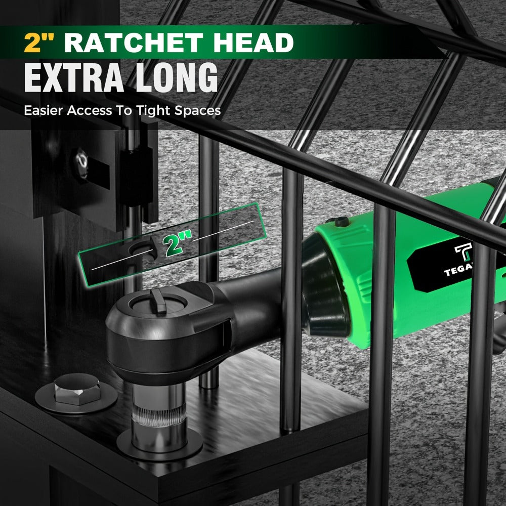 12V Cordless Ratchet Wrench Set 3/8¡± Drive | 40 Ft-lbs Torque, Variable Speed Trigger, Lithium-Ion Battery, 7 Sockets Included