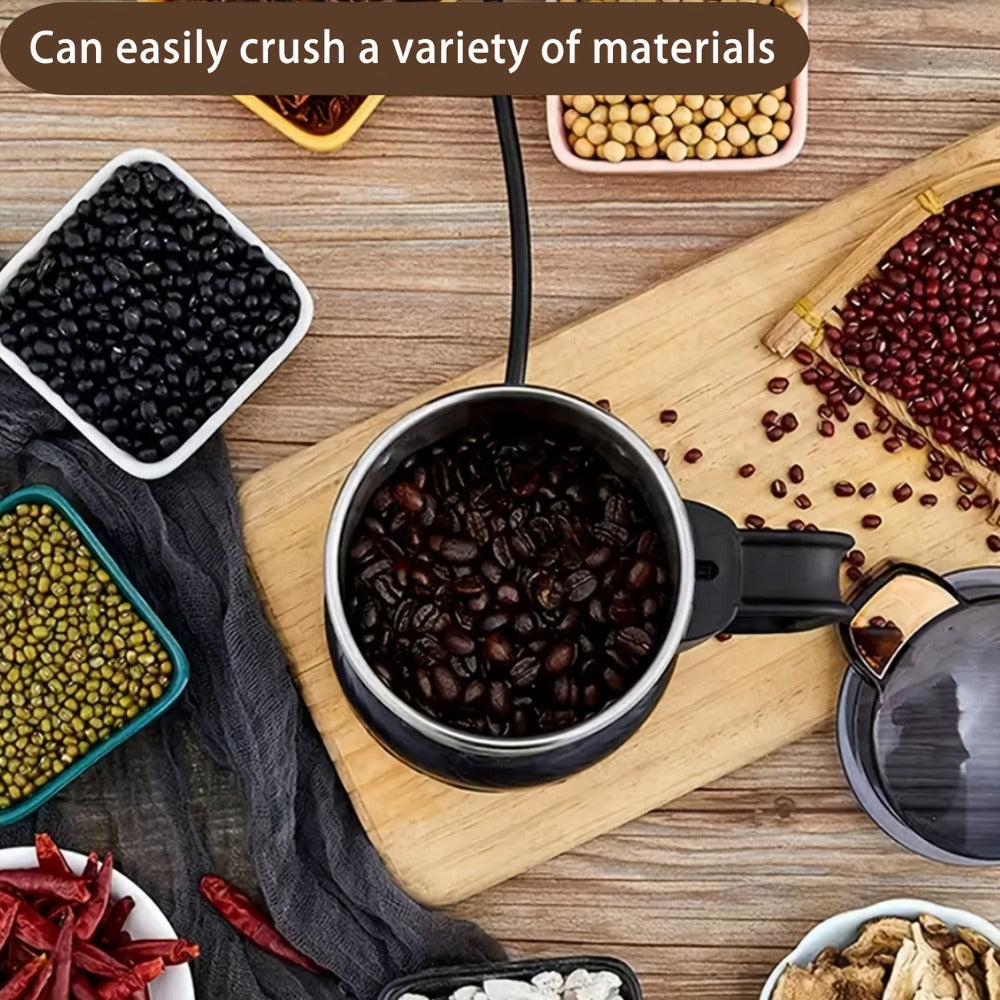 Electric Coffee Grinder 300W High Power Spice Grinder for Coffee Beans Spices Seeds and Grains Multifunctional One-Touch Grinding Machine for Home Kitchen