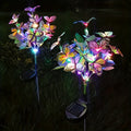 Solar Butterfly Garden Stake Lights Outdoor Waterproof IP65 ¨C 2pcs Colorful LED Solar Powered Lawn Insert Lights for Garden, Courtyard & Patio | Christmas Holiday Yard Decoration Ground Lights