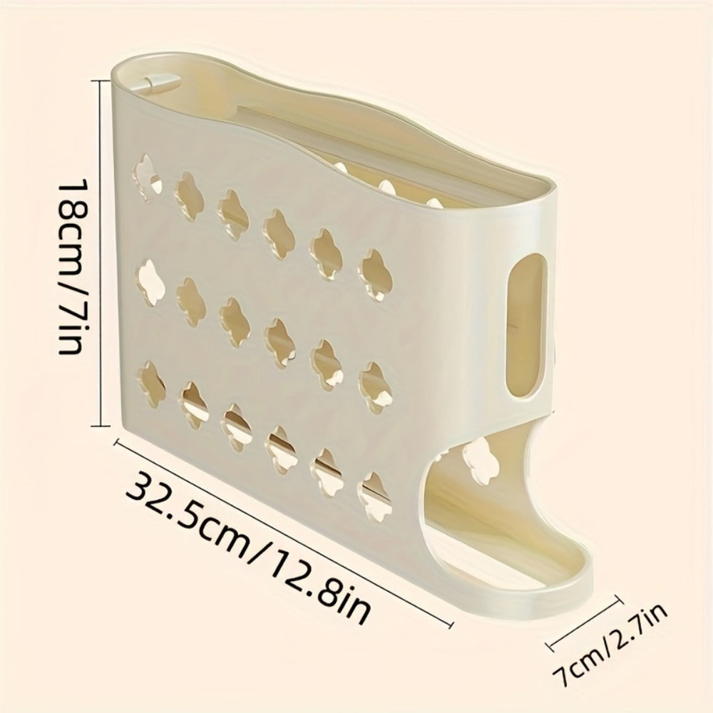 Egg Dispenser for Refrigerator, 4-Tier Automatic Rolling Egg Holder Rack ¨C Space-Saving Egg Storage Organizer for Fridge, Kitchen Cabinet, Countertop and Table