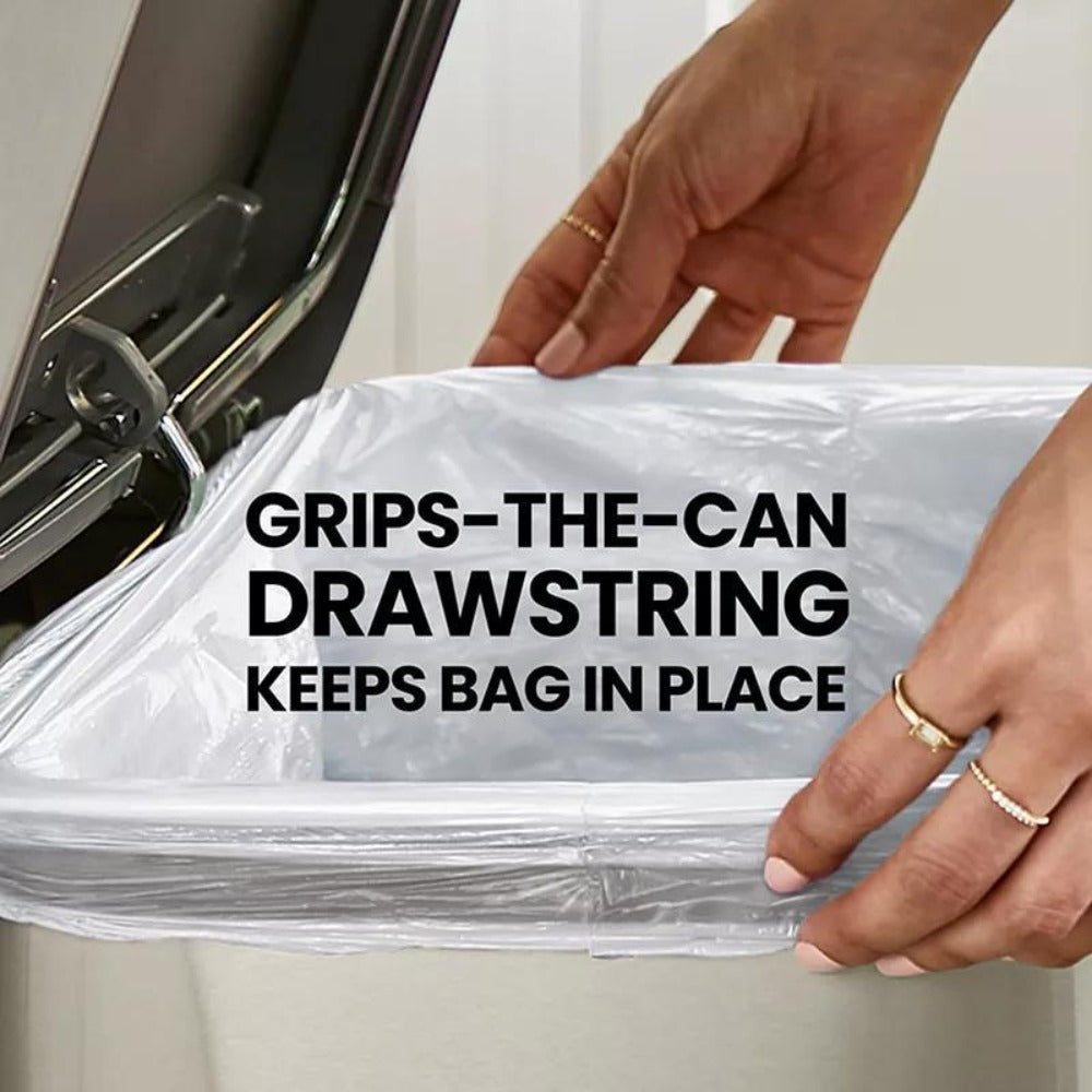 13 Gallon Kitchen Trash Bags 160 Count - Drawstring Tall Kitchen Garbage Bags Fragrance Free Leak Proof Heavy Duty