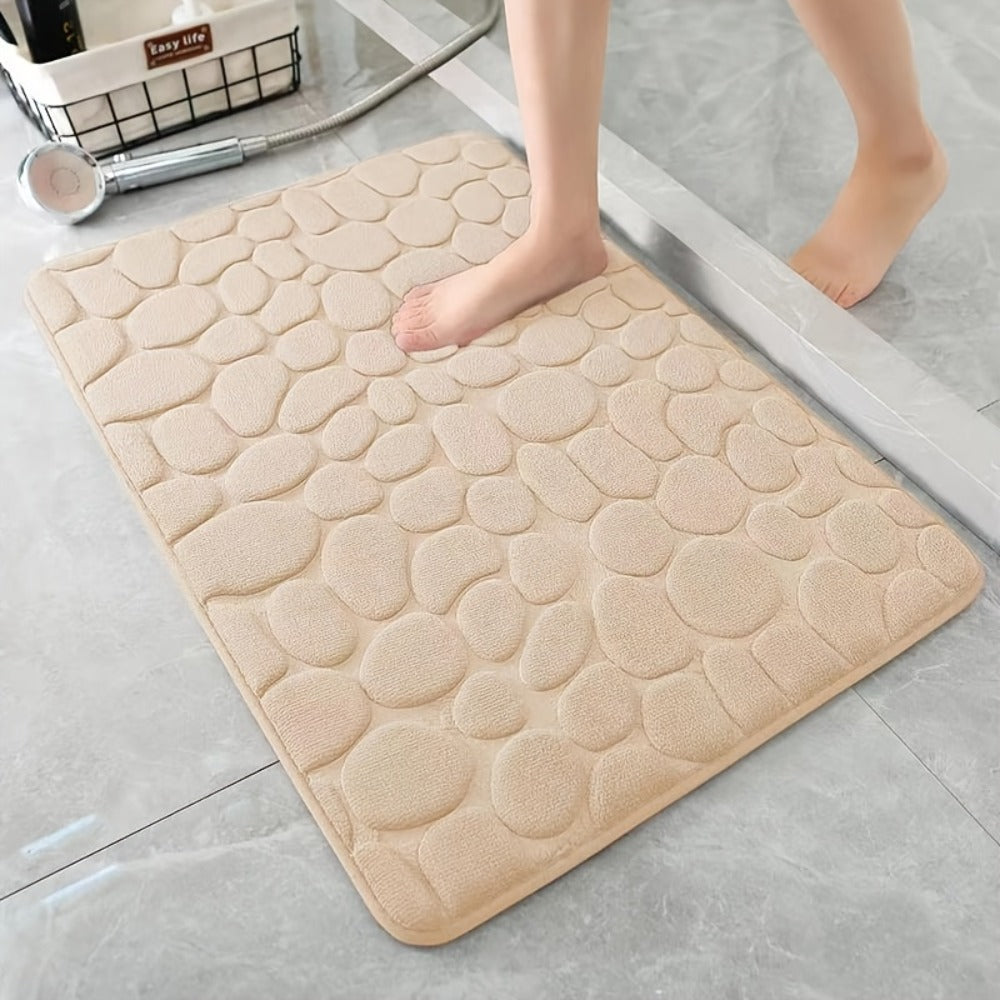 Memory Foam Bathroom Rug Set 5pcs - Non-Slip Absorbent Bath Mat Set for Sink Bathtub Shower Toilet, Machine Washable, Soft Plush Floor Mats