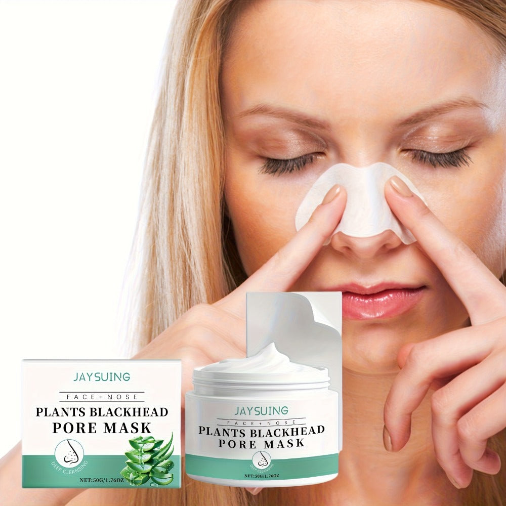 Blackhead Peel-Off Nose Mask 50g with Hyaluronic Acid, Salicylic Acid & Aloe Essence ¨C Deep Pore Cleansing Strips for Smooth Skin, Daily Use
