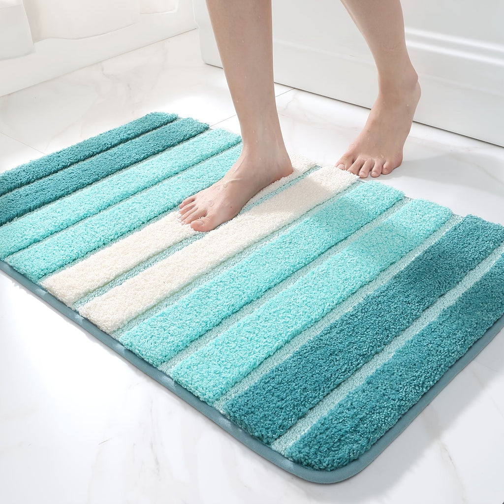 Chenille Bath Rug Non-Slip Absorbent Bathroom Mat ¨C Extra Thick 1850g/©O Plush Washable Floor Mat for Bathroom Shower