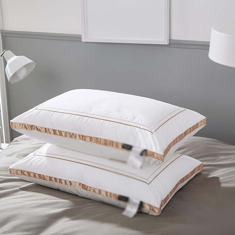Hotel Luxury Bed Pillows for Sleeping ¨C Down Alternative Gusseted Pillow Set, Supportive & Breathable for Side Back Stomach Sleepers, Standard Queen King Size, Pack of 2 or 4