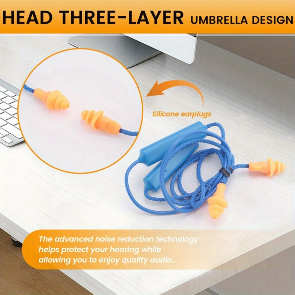 Noise Cancelling Bluetooth Earbuds Hearing Protection for Work ¨C Wireless In-Ear Headset for Construction Site, Production Line and Noisy Environments, Chemical Fiber Silicone Comfortable Fit