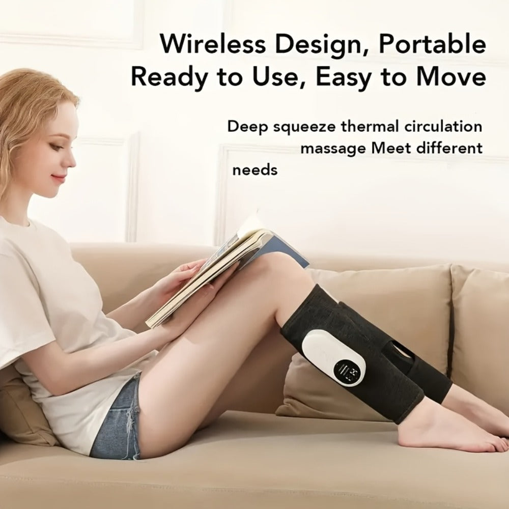Air Compression Leg Massager ¨C Cordless Calf & Foot Massager with 3 Intensity Levels for Legs, Thighs, Knees & Feet | Circulation Booster, Holiday Gift for Women & Men