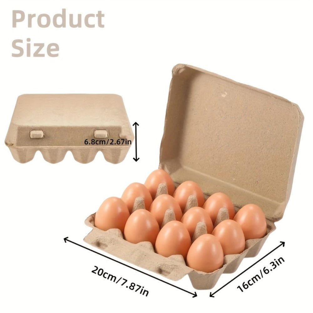 Egg Cartons 12 Egg Holder Reusable Pulp Egg Storage Container Box for Kitchen Chicken Coop Farmhouse Fridge Organizer Egg Tray 3x4 Grid Natural Cardboard Egg Crate for Fresh Eggs 10 25 Pack