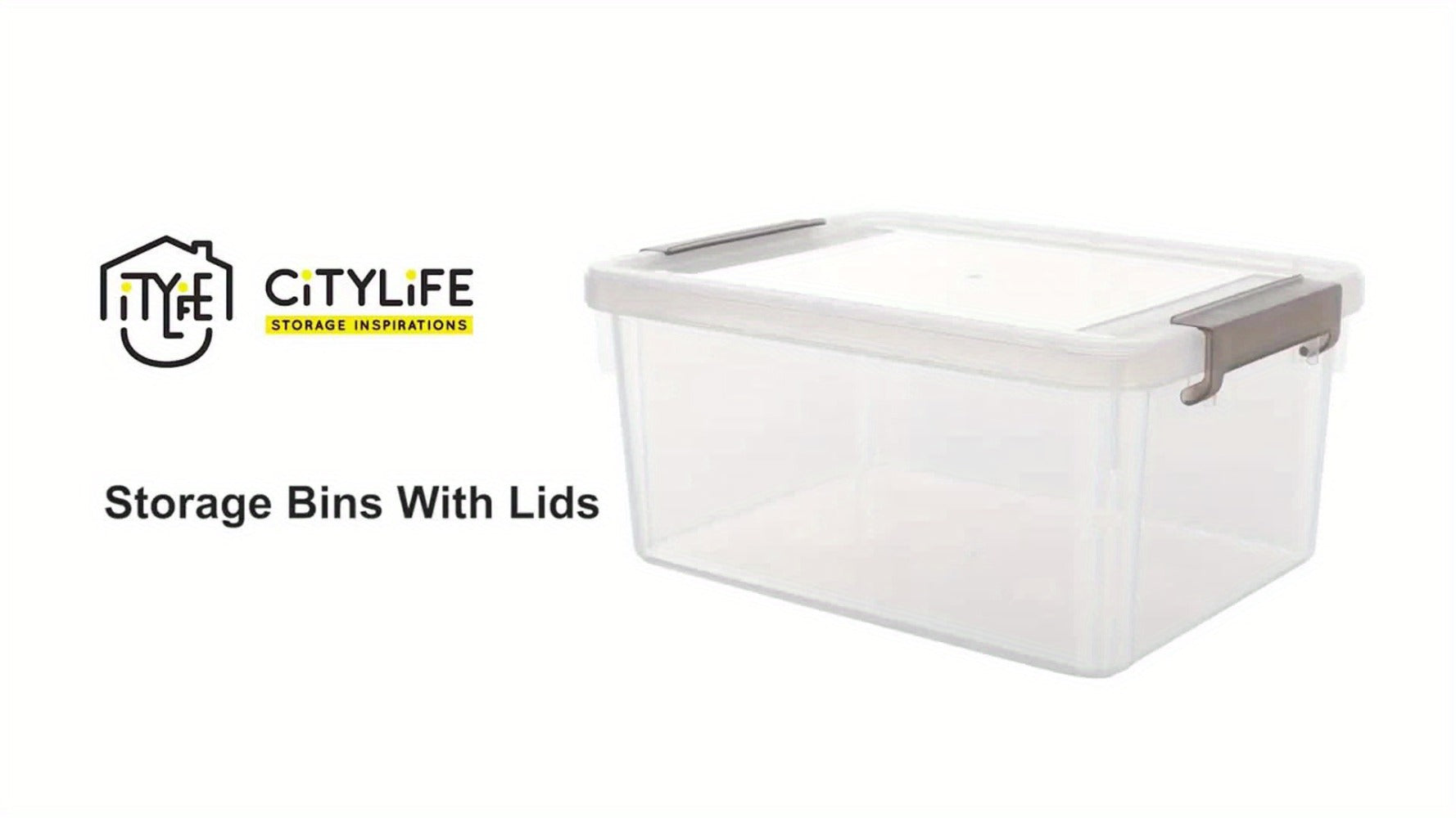 Clear Stackable Storage Boxes with Lids 6-Pack 16.9 Quart, Plastic Lockable Organizer Bins with Latches for Shelves, Closet, Home & Office Clutter Organization Containers