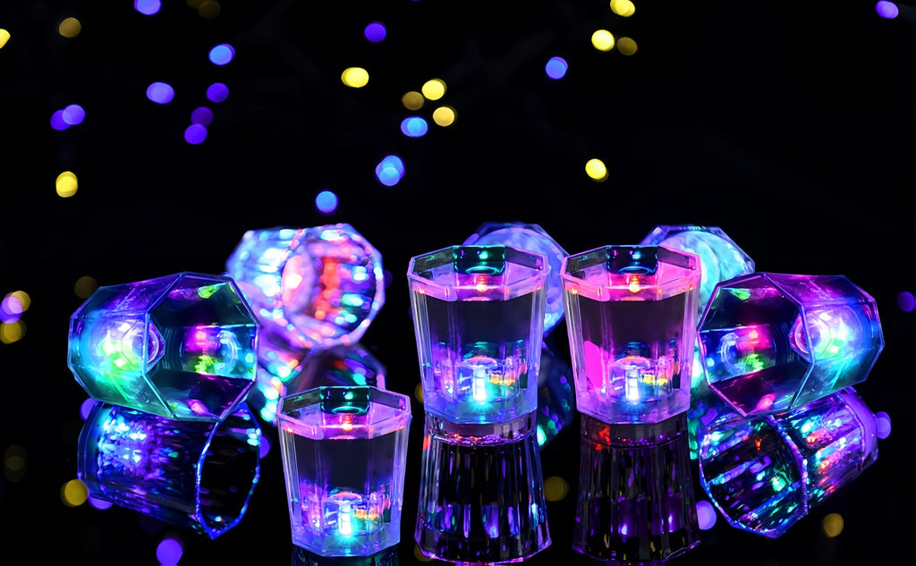 LED Light-Up Party Wine Glasses Set ¨C 12 or 15pcs Glowing Plastic Cups with Colorful LED Lights for Birthday, Bar, Wedding, Holiday & Sports Events