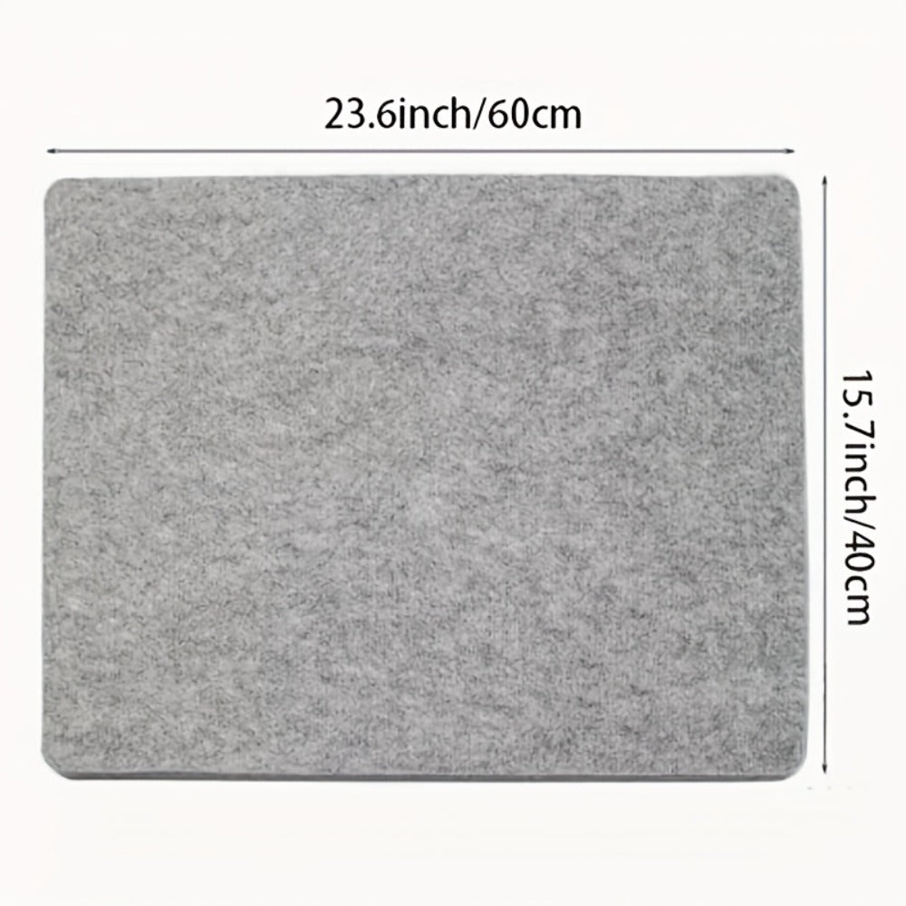 Ironing Pad Heat Resistant Felt Ironing Mat Non-Slip Portable Ironing Board Cover for Tabletop Countertop Quilting Sewing Laundry Steaming Apartment Dorm Dark Gray