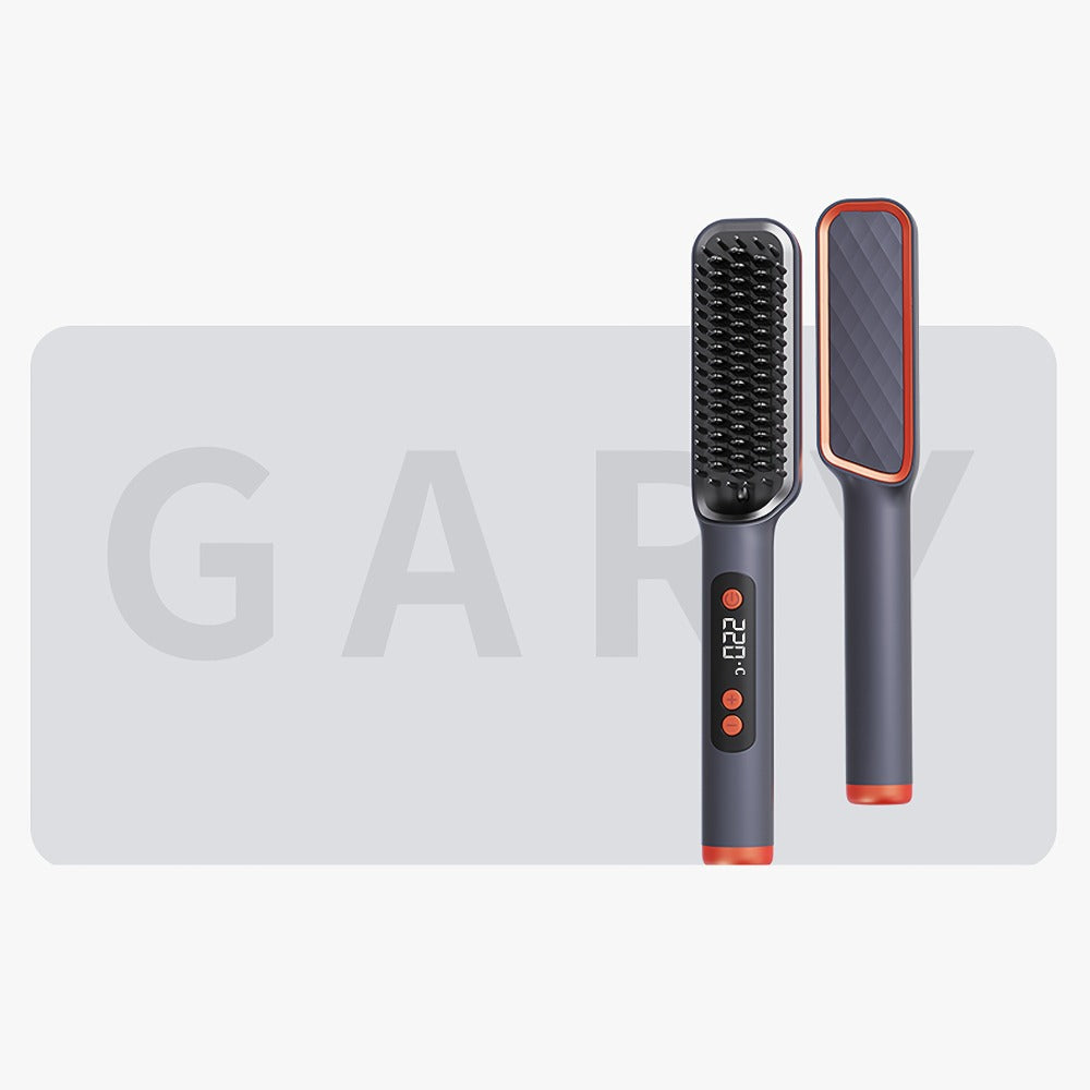 Hair Straightening Brush | 30-60 Sec Fast Heating | 3 Temperature Settings | Wide-Spaced Smooth Glide Teeth | Tangle-Free Anti-Winding Anti-Damage | Professional Hair Straightener Comb Gift for Women