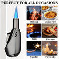 Butane Torch Lighter Spray Gun ¨C Windproof Blue Flame with Safety Lock, Flame Adjustment for Outdoor BBQ, Cooking, Welding, Candles & Camping