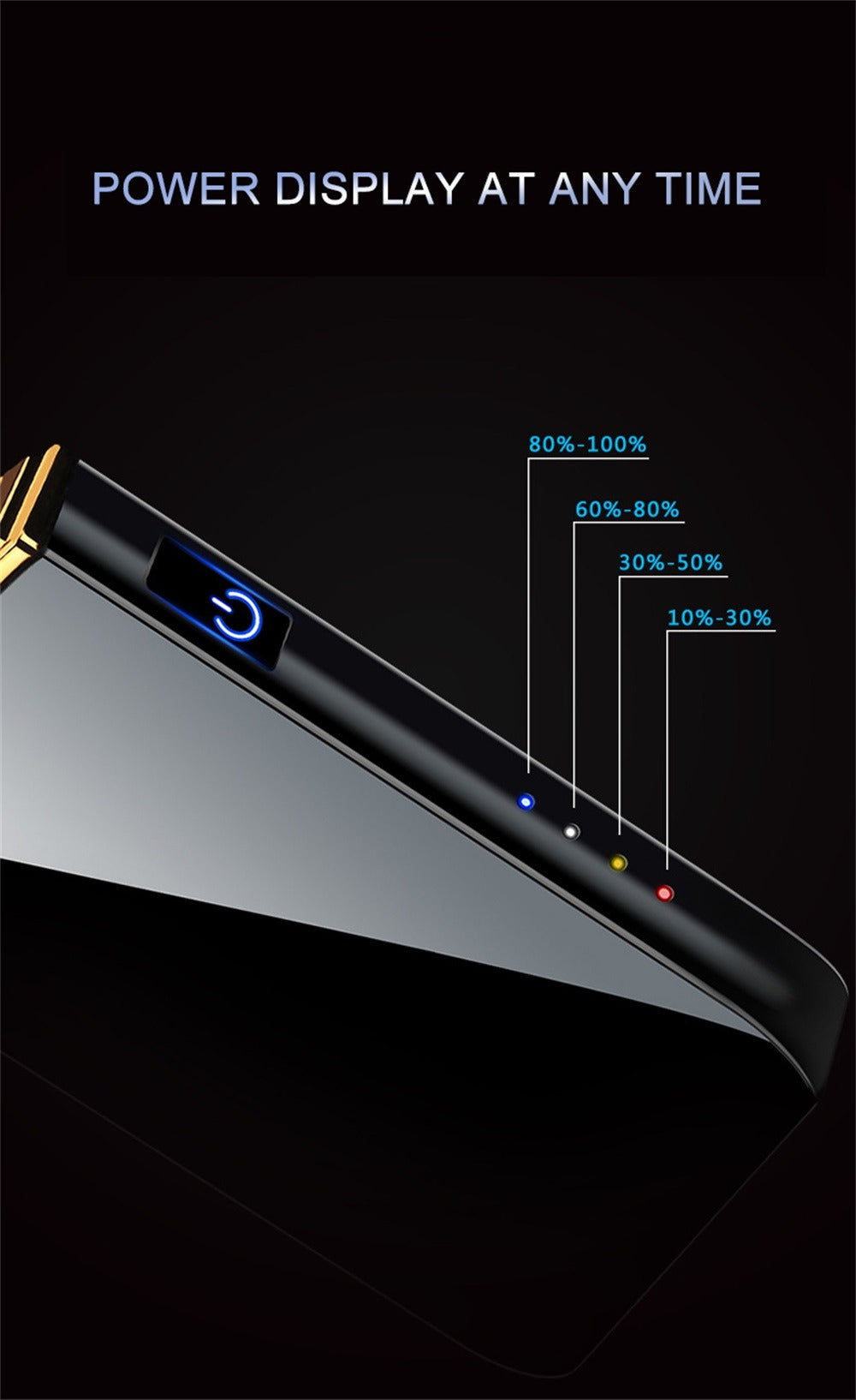 Electric Plasma Lighter USB Rechargeable ¨C Windproof Dual Arc, LED Power Display, Touch Induction | Compact Metal Design for Outdoor Camping, Hiking & Survival | 2 Colors & 6 Styles