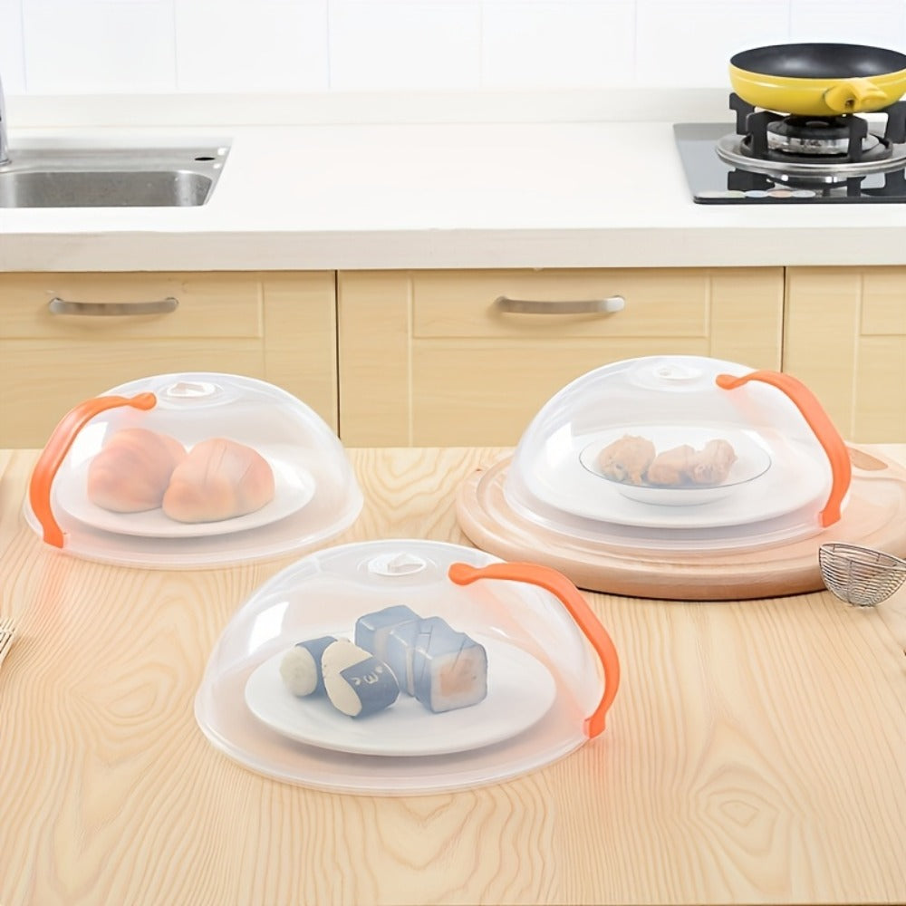 Microwave Food Cover Splash Guard 2 Pack with Steam Vent and Handle BPA-Free Plastic Splatter Guard Lid for Microwave Oven Kitchen Cooking Easy to Clean Reusable