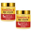 Turmeric Bee Venom Moisturizing Cream Set 2pcs - Firming Lifting Face Cream with Hyaluronic Acid Collagen Vitamins C E - Anti-Aging Day Night Cream for All Skin Types Non-Greasy Nourishing Skincare