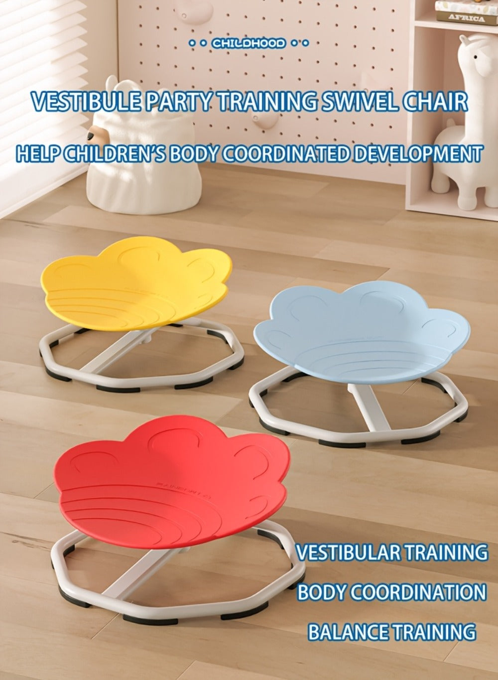 Sensory Spinning Chair for Kids with Autism & ADHD, Ages 3-18, 220LBS Capacity Swivel Sit and Spin Chair to Improve Focus & Body Balance, Calming Sensory Toy for Teens, Indoor Outdoor No Assembly