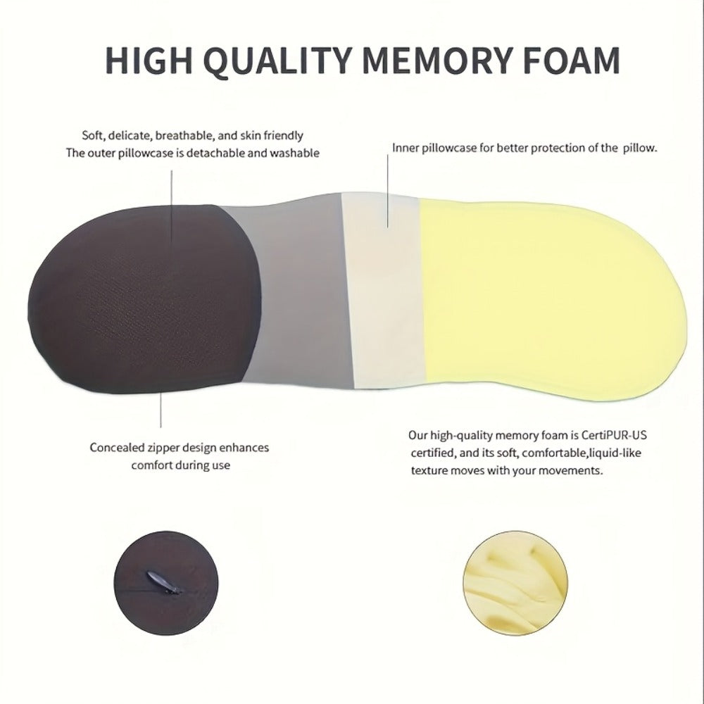 Lumbar Support Pillow Large Size Ergonomic Lower Back Cushion Cooling Breathable Pillowcase Soft Supportive Waist Pillow Bed Sofa Floor