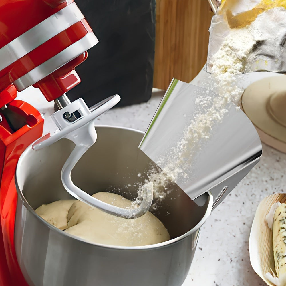 Stand Mixer Pouring Chute Stainless Steel ¨C Dishwasher Safe Pouring Shield for KitchenAid Tilt-Head & Bowl-Lift Models, 1-Pack or 2-Pack Baking Accessory, Durable & Splash-Proof