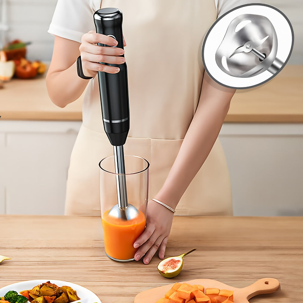Immersion Blender 400W Handheld Stick Mixer with 2 Speeds & Turbo Mode 304 Stainless Steel Blades ¨C Corded Hand Blender with Detachable Base for Soup Smoothie Puree Baby Food