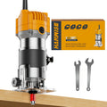 Wood Router Edge Trimmer 800W 6.1Amp Compact Hand Router Tool 35000RPM with Variable Speed, 1/4¡± Collet, Router Bit Set for Woodworking Slotting Carving Edge Treatment DIY Projects