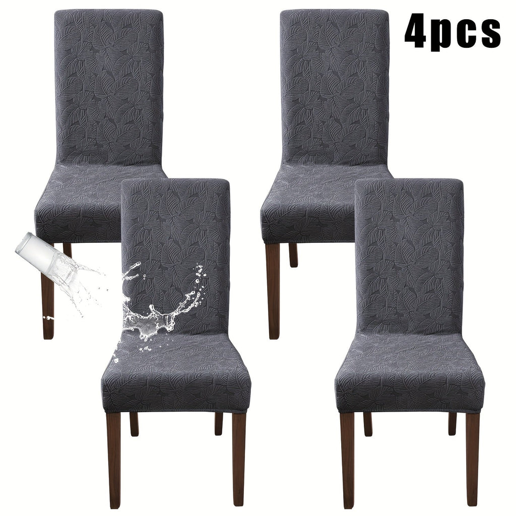 Stretch Dining Chair Covers Set of 4/6 - Plant Print Slipcovers for Dining Room Kitchen Chairs, Elastic Parsons Chair Protector, Home Decor