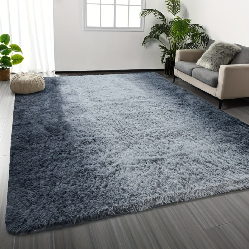 Shaggy Plush Area Rug - Soft Fluffy Carpet for Living Room, Bedroom & Sofa | Non-Slip Machine Washable Tie-Dye & Solid Color Long Pile Rug | Luxury Home Decor Floor Mat in Multiple Sizes & Colors