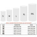 Cylinder Pedestal Stand Covers 5pcs ¨C Stretch Fabric Pillar Covers for Wedding Party Birthday Baby Shower Dessert Table Backdrop Decor White Pink