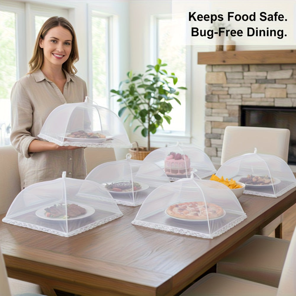 Pop-Up Mesh Food Covers for Outdoor Use - Large Collapsible Tent Covers for Picnic, BBQ, Buffet & Gatherings (3pcs / 9pcs)