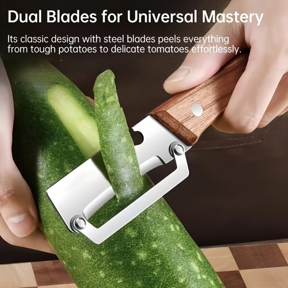 Vegetable Peeler Set 3-Pack, Stainless Steel Blade Y-Peeler for Potato Carrot Tomato Fruit, Ergonomic Soft Grip Handle, Kitchen Peeling Tool for Home & Travel