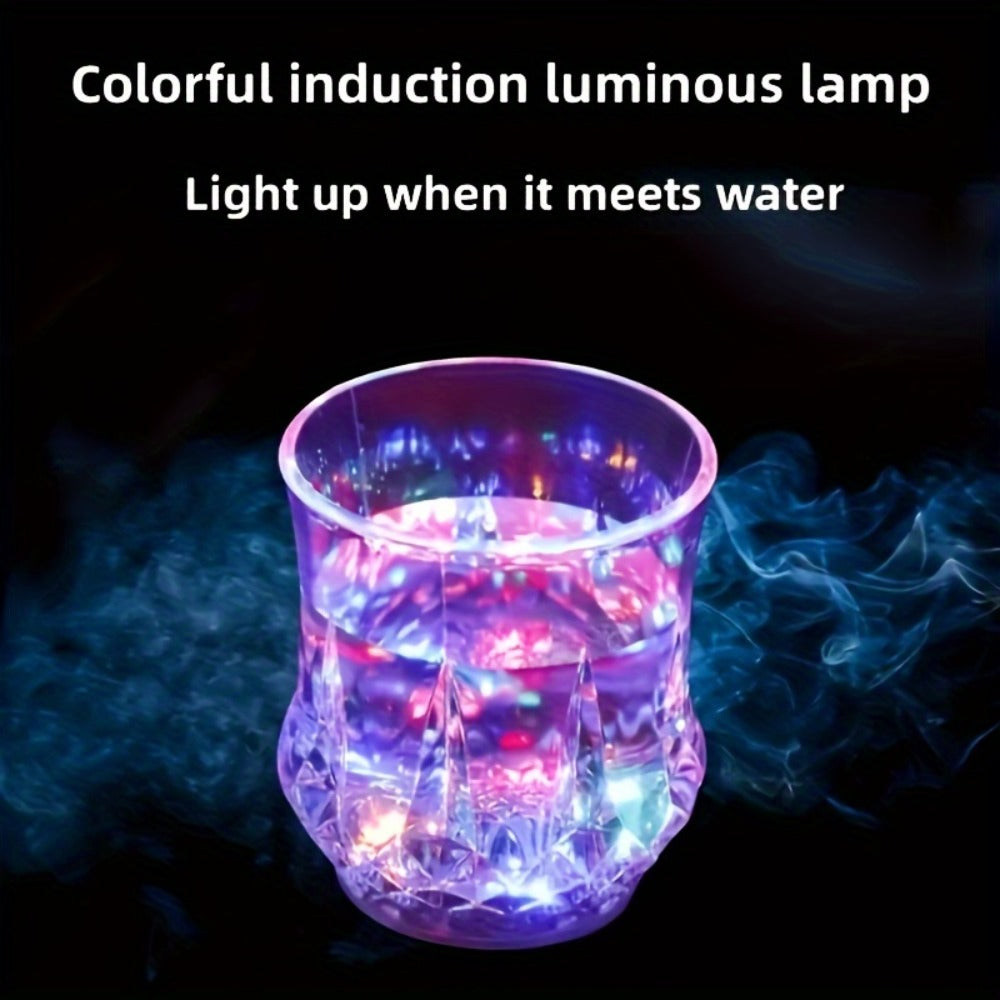 LED Glowing Cups Liquid Activated Light Up Tumblers Multicolor Flash Crystal Wine Glasses for Bar Party Decor 4 Pack 6 Pack