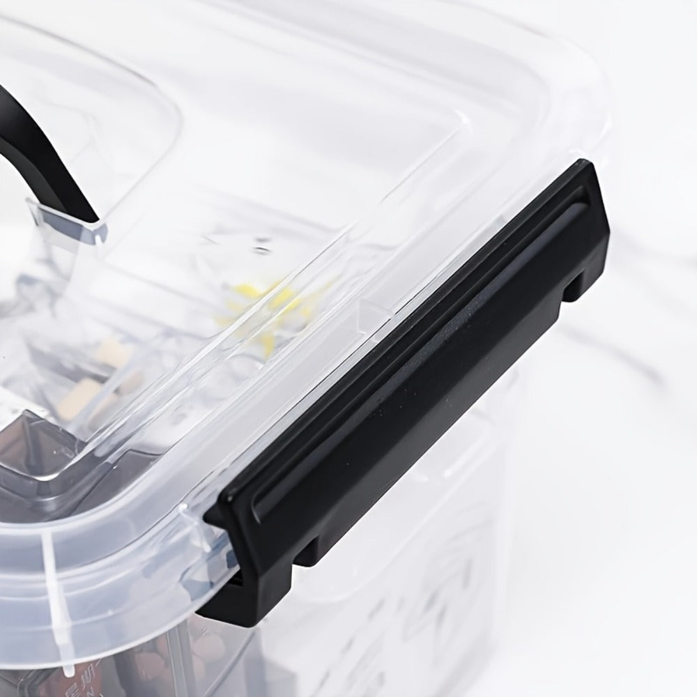 Stackable Clear Plastic Storage Bins with Lids ¨C 6 Pack Large Capacity Clip-On Lid Containers for Home, Closet, Office & Garage Organization (12.7qt / 20.8qt)