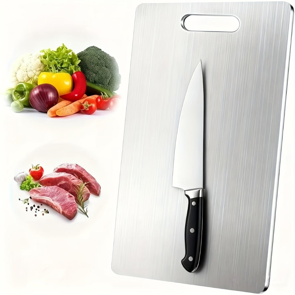 Titanium Cutting Board Set 3-Piece Pure Titanium Kitchen Cutting Boards Large Medium Small ¨C Double-Sided Durable Metal Cutting Board, Antibacterial & Easy to Clean, Professional Kitchen Chopping Board